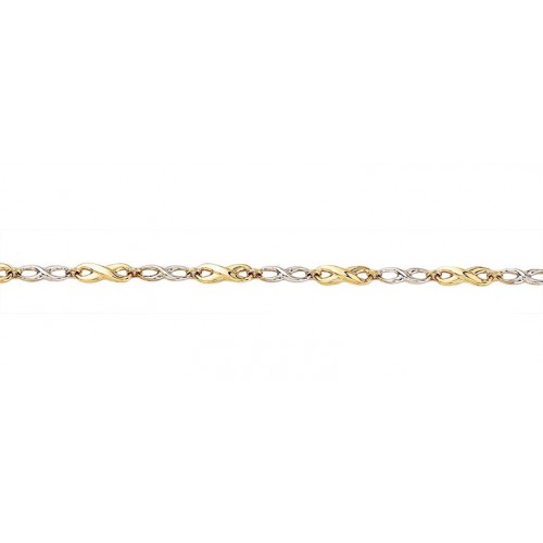 Gold bracelet 10kt 2 tons, AR60-37